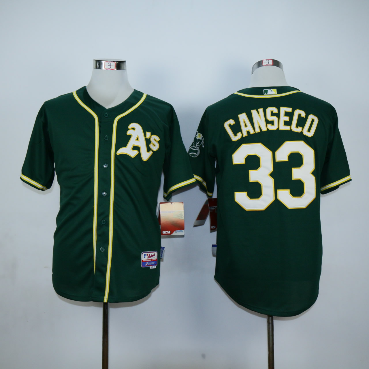 Men Oakland Athletics #33 Canseco Green MLB Jerseys